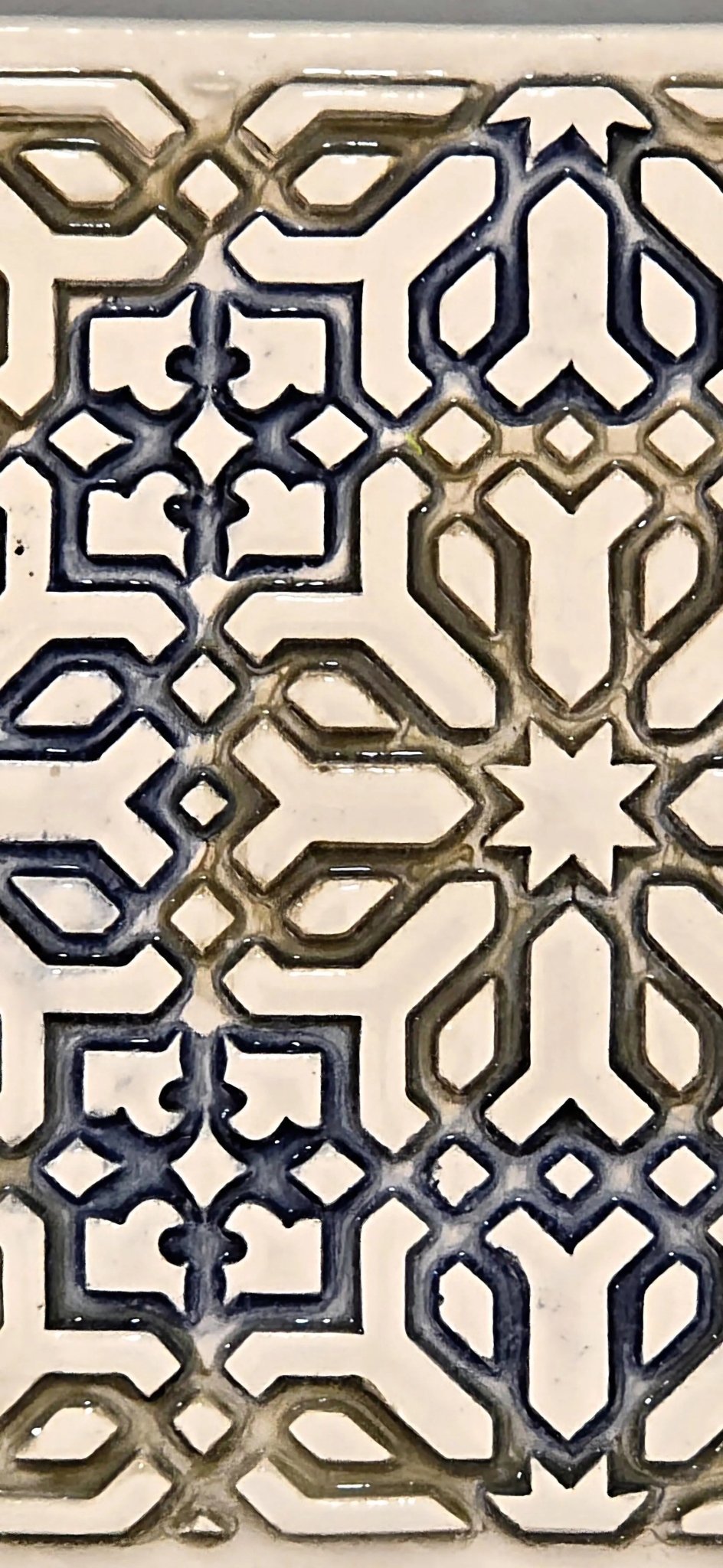 Carreaux de céramique artisanal Motif géométrique marocain 10x10 cm - asceramique
