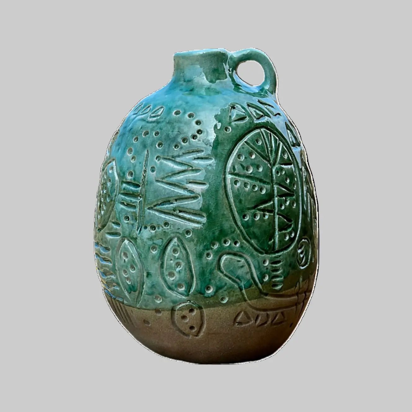 Cruche décorative en céramique tamegroute art marocain - asceramique