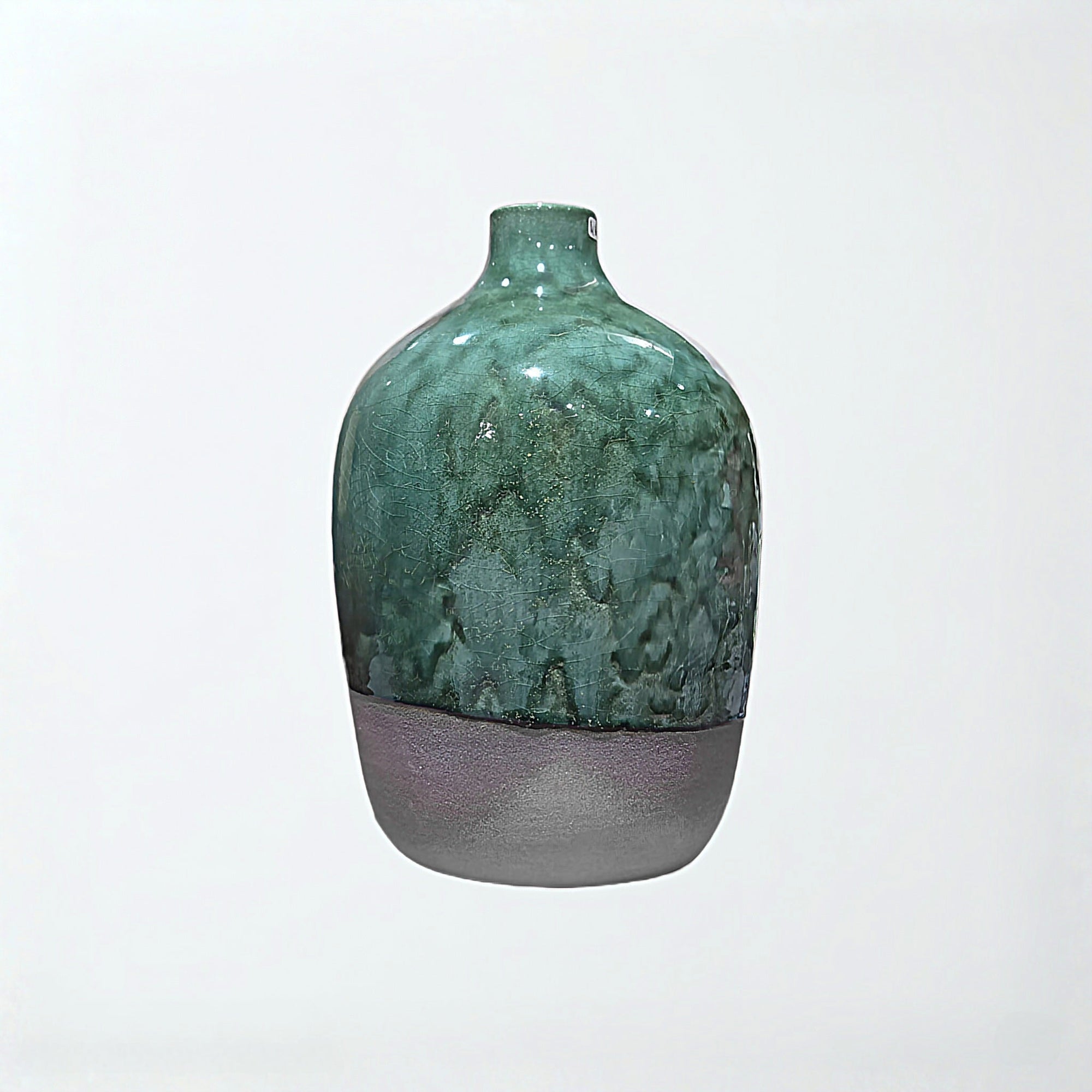 Gourde et vase en céramique artisanale - Vert Tamgroute et finition brute - asceramique