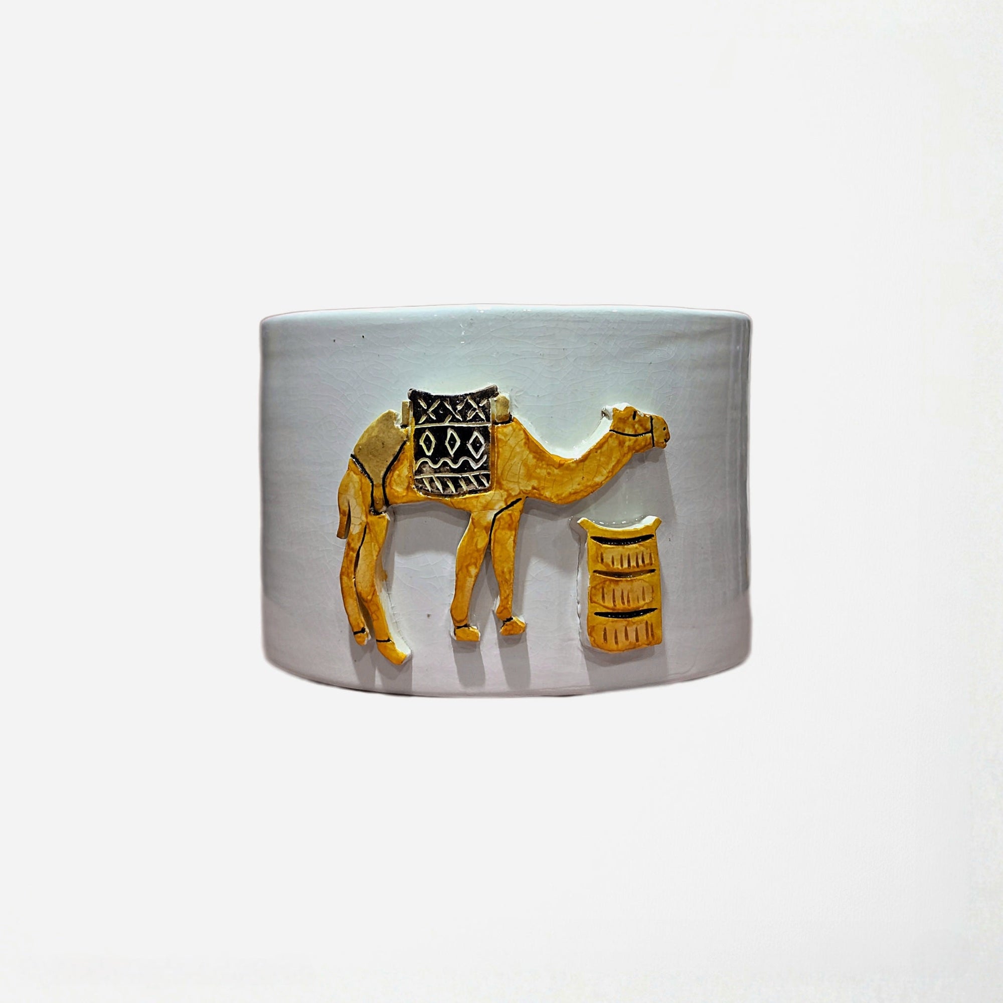 Pot à décor chameau, style nomade. - asceramique