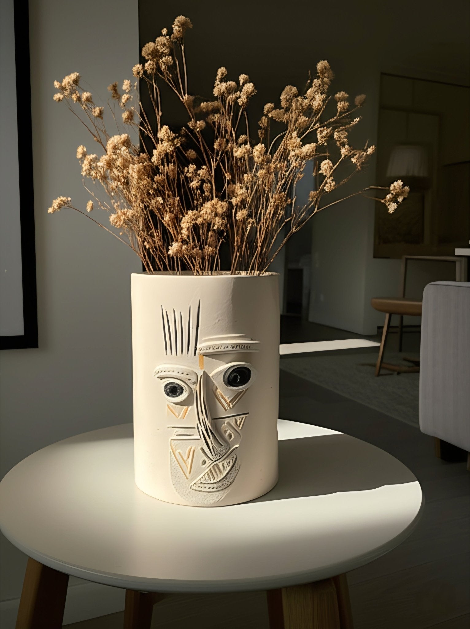 Pot & Vase Unique Visage Africain - Pièce Maîtresse Déco Maison - asceramique