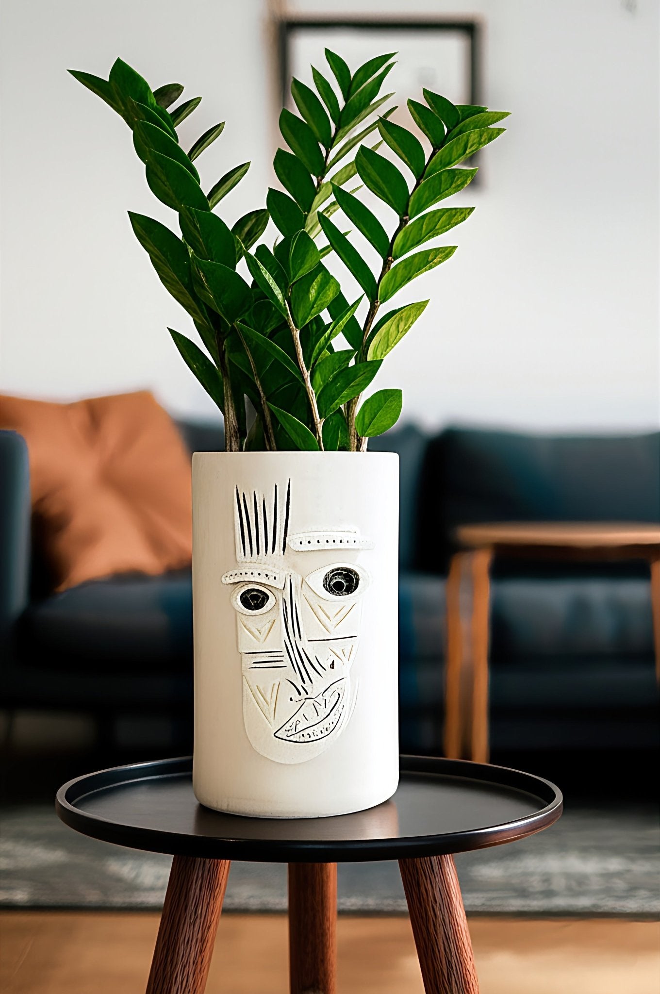 Pot & Vase Unique Visage Africain - Pièce Maîtresse Déco Maison - asceramique