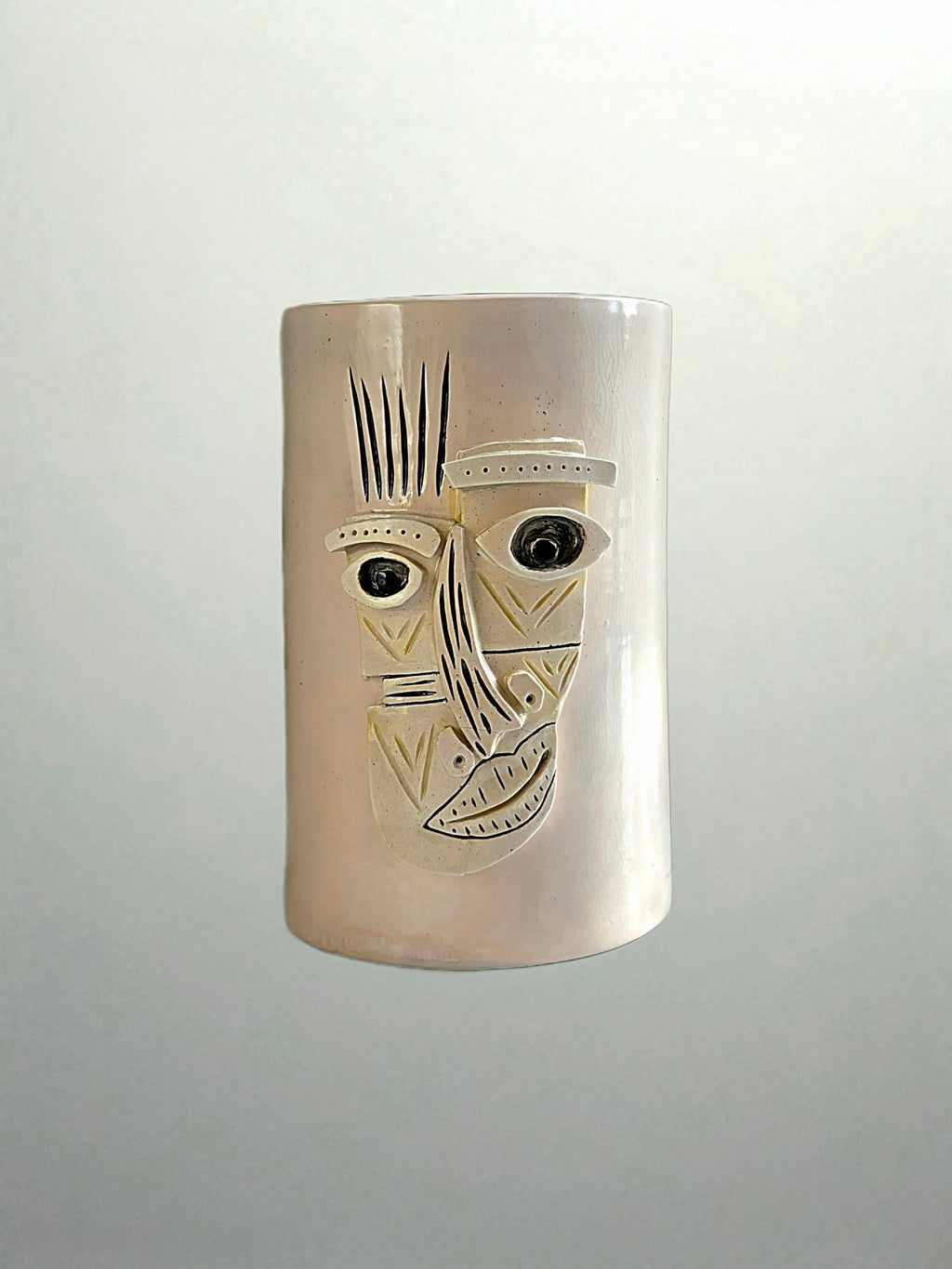 Pot & Vase Unique Visage Africain - Pièce Maîtresse Déco Maison - asceramique