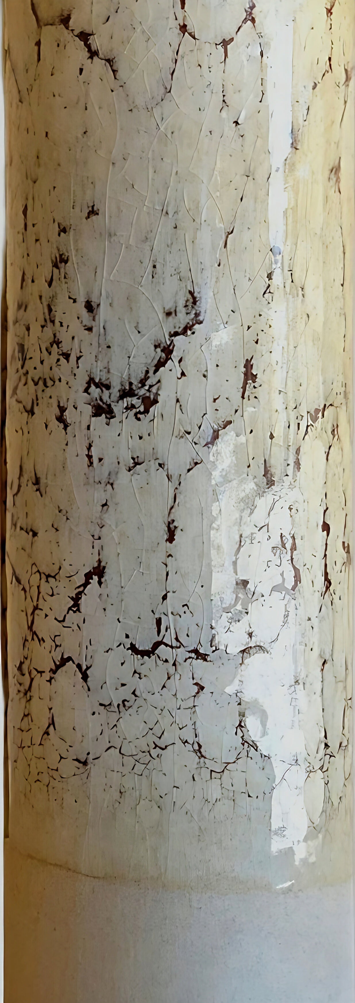 Vase Cylindrique en Céramique jaune, Finition Raku Craquelé. AS ceramique