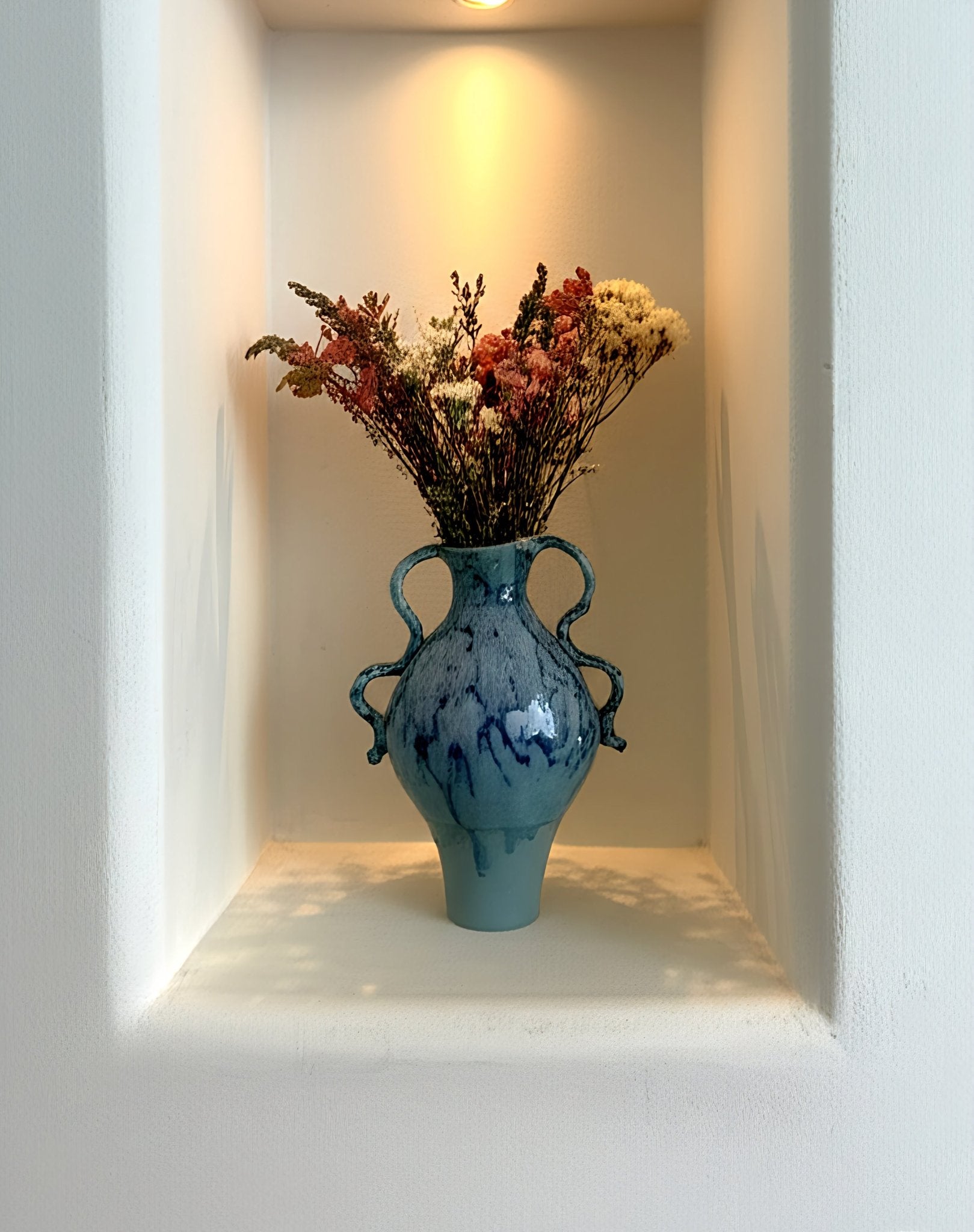 Vase Amphore "Abysse Glacé" - Pièce Unique d'Art Céramique. - asceramique