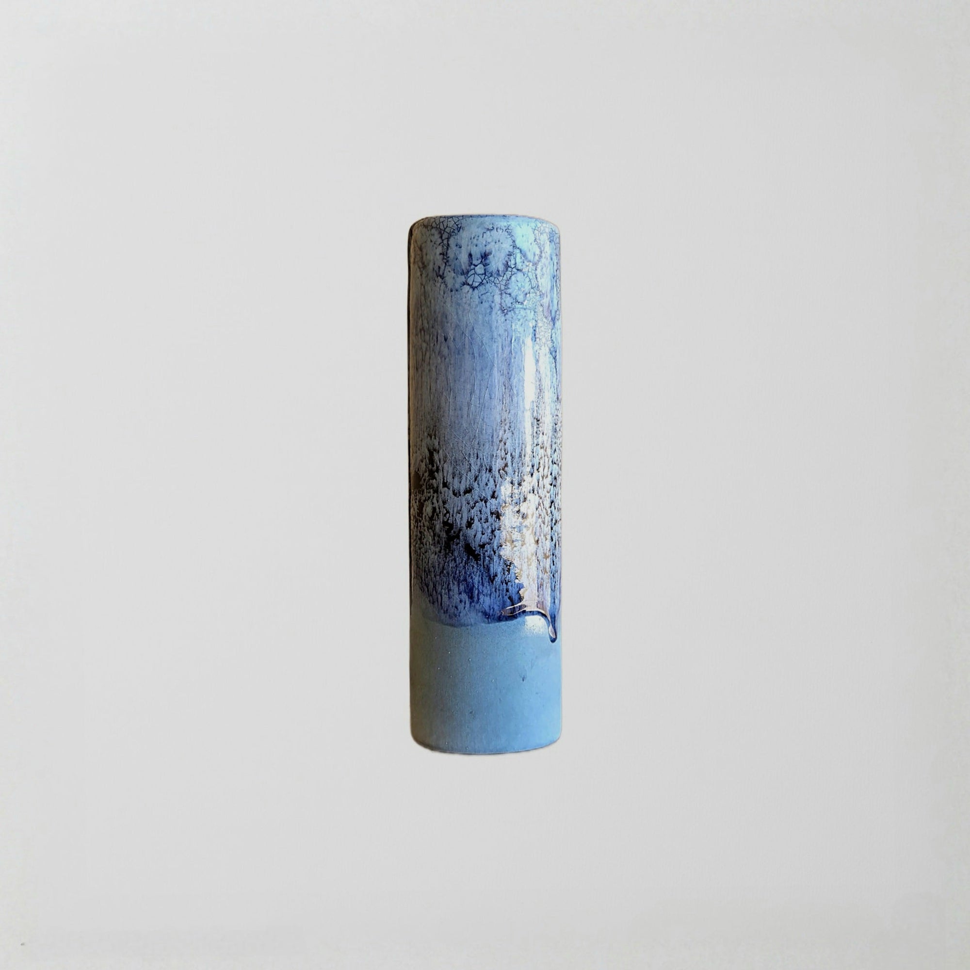 Vase Cylindrique "Ciel de Minuit" en Céramique d'Art - asceramique