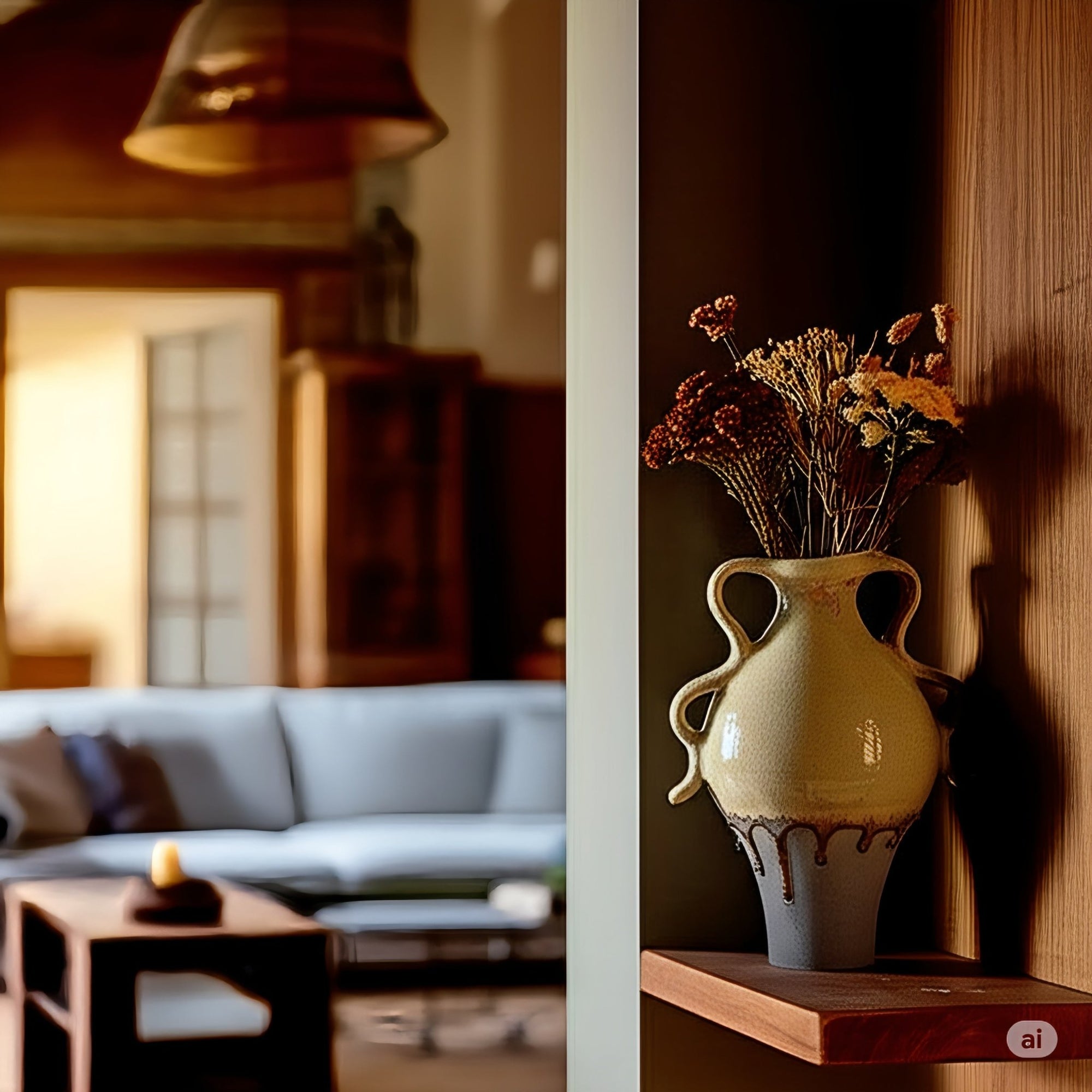 Vase Écho Design avec Anses - Idéal pour Décoration Bohème Chic - asceramique