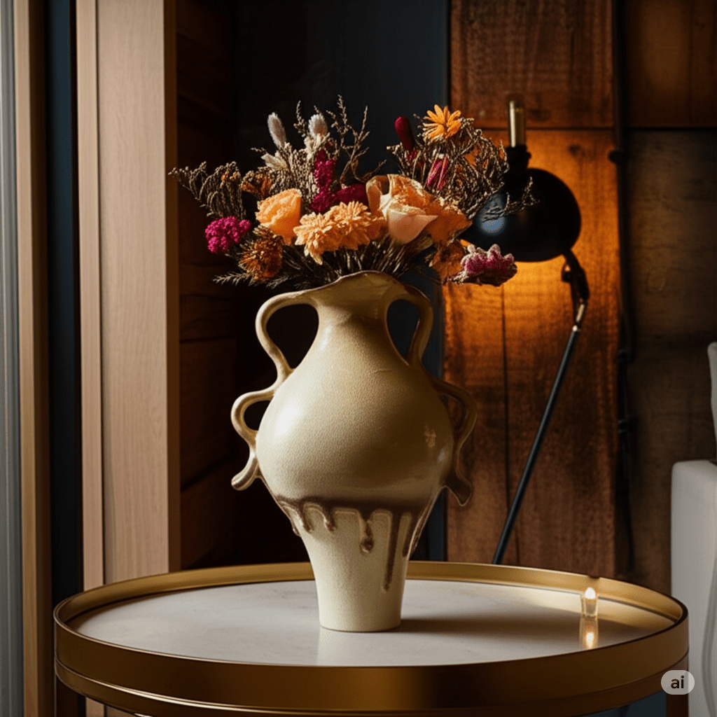 Vase Écho Design avec Anses - Idéal pour Décoration Bohème Chic - asceramique
