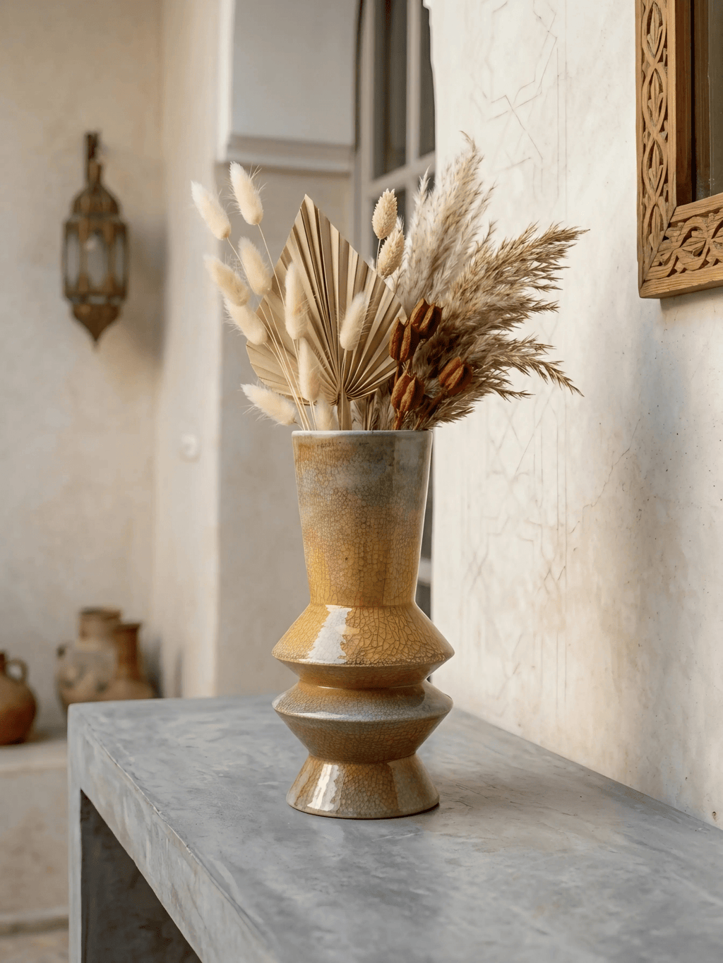Vase "Le Riad" – Céramique d'Art à Patine Craquelée - asceramique