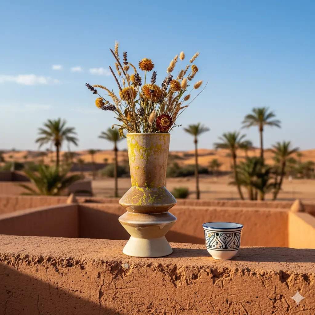 Vase "Sablier de Terre" une pièce décorative unique. - asceramique