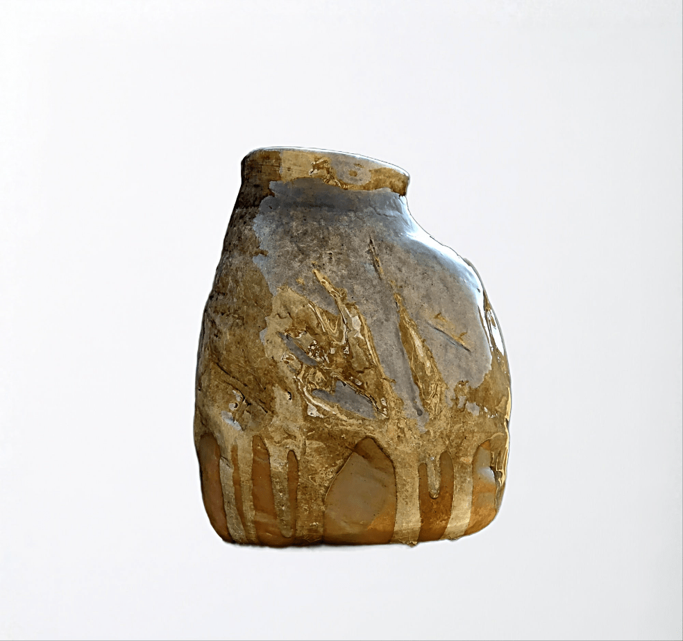 Vase Sculptural Effet Roche : Pièce Unique - asceramique