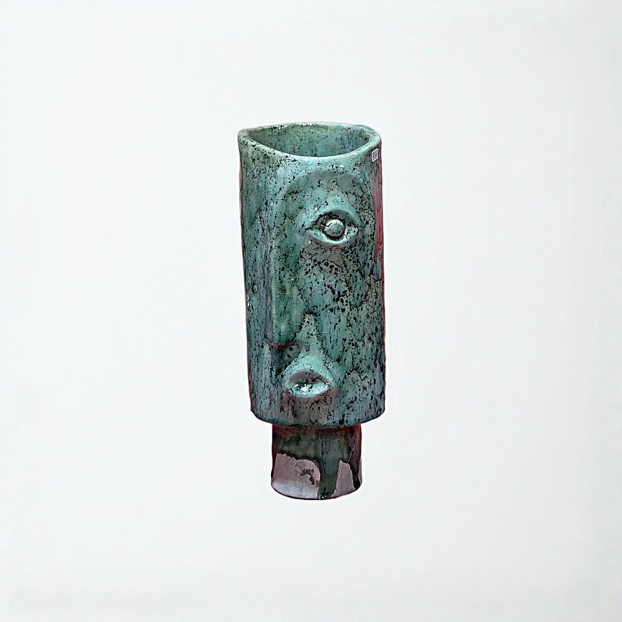 Vase sculptural "Visage Mystique" - Pièce unique en céramique d'art - asceramique