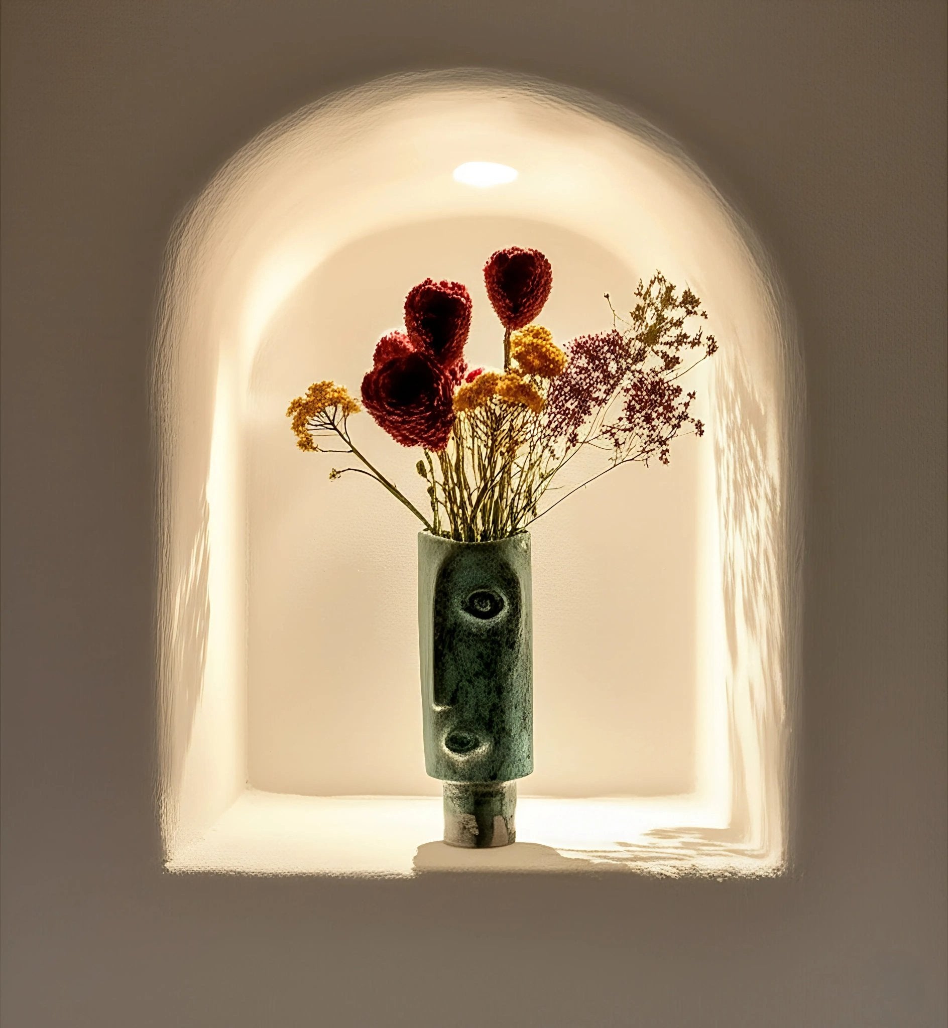 Vase sculptural "Visage Mystique" - Pièce unique en céramique d'art - asceramique