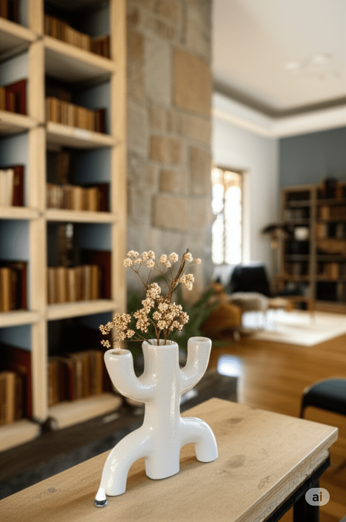 Vase Tifinar Céramique Blanc Décoration Maison Minimaliste Moderne - asceramique